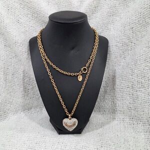 Vintage Juicy Couture Gold Heart Pendant Necklace